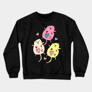 Cute Cat Valentines Crewneck Sweatshirt